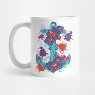 Floral anchor Mug